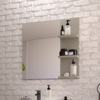 Espelho Para Banheiro Nordic 3 Prateleiras Argento - Móveis Bosi