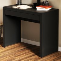 Mesa Escrivaninha 1 Gaveta Preto Me4107 - Tecno Mobili