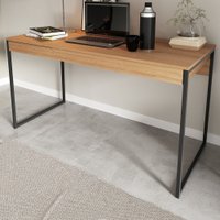 Mesa Escrivaninha 1 Gaveta Amendoa/preto Me4156 - Tecno Mobili