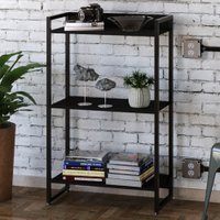 Estante Para Livros Dynamica 3 Prateleiras Preto ônix/preto 11060 - Compace