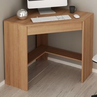 Mesa Escrivaninha De Canto 1 Gaveta Amêndoa Me4169 - Tecno Mobili