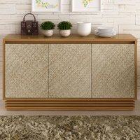 Balcão Buffet 3 Portas 1 Gaveta Natural/palha Bb2611 - Tecno Mobili