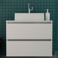 Armário De Banheiro 2 Gavetas Branco Bn3607 - Tecno Mobili
