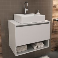 Armário De Banheiro 1 Porta 1 Prateleira Branco Bn3606 - Tecno Mobili