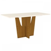 Mesa De Madeira Vértice Nature/off White S203 - Henn