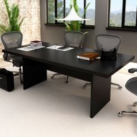 Mesa De Reunião Preto Me4119 - Tecno Mobili