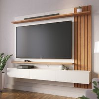 Home Para Tv Colibri Juriti Suspenso 3 Portas 1.8 Off White Matte/ Freijo