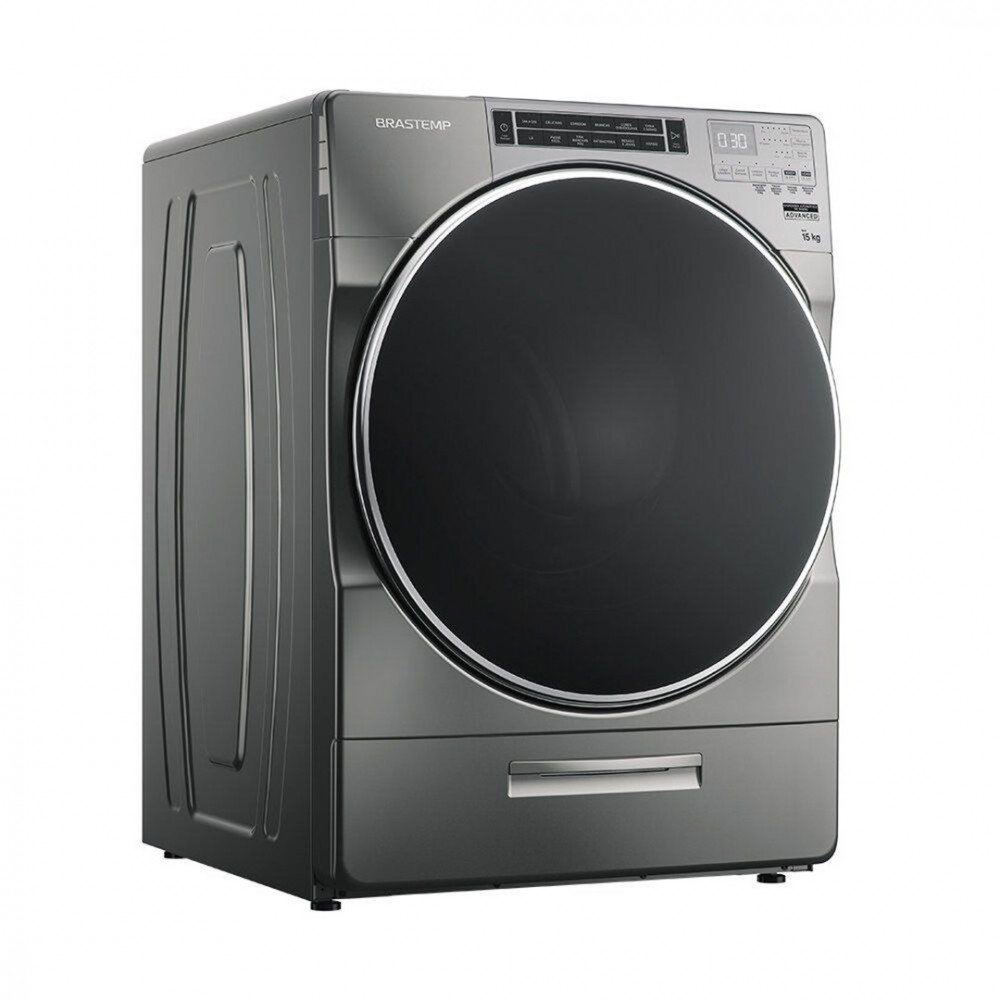 Lavadora de Roupa 15 Kg Frontal Inox Front Load Brastemp - 110v - Bnf15asana
