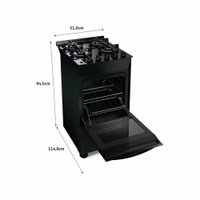 Fogão Brastemp 4 Bocas Mesa de Vidro BFO4XAEUNA