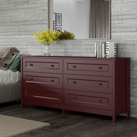Cômoda Ditália 6 Gavetas DM-230 Tabaco