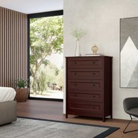 Cômoda Alta Ditália 5 Gavetas DM-229 Tabaco