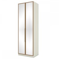 Guarda-Roupa / Roupeiro Solteiro Modulado Predileto 2 Portas Com Espelho Henn MCI09-184 - Marrom