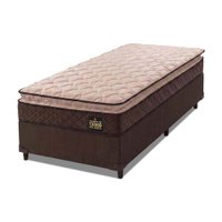 Cama Box Solteiro Colchão Espuma D33 Pillow Top Millenium 88x188x57cm Marrom Hellen - Suporta até 120kg por Pessoa