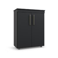 Armário Multiuso Organizador Office 2 Portas Advantage Preto Batrol