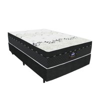 Cama Box Casal Colchão Molas Ensacadas Miami Gazin 138x188x70cm Branco/Preto