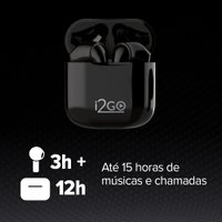 Fone De Ouvido Sem Fio In-ear Pro Air Studio Go I2go Preto