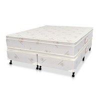 Cama Box + Colchão Castor King Hotel Collection Fire Retardant Double Face Pocket 180x200x60cm Creme