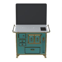 Fogao a Lenha N 2 Renaissance Chapa de Aluminio Turquesa Cald