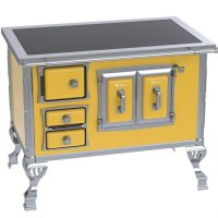 Fogao a Lenha GII N 2 Sec Xviii Premium Amarelo