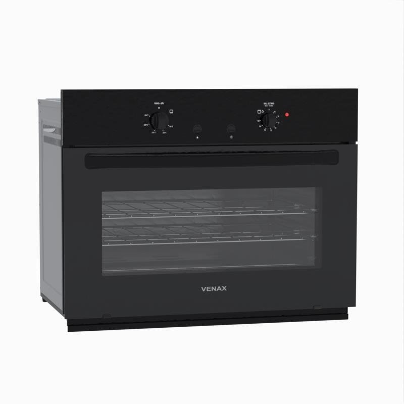 Forno 90l de Embutir Venax Preto - Gás - Nero - 220v - 18325