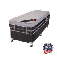 Cama Box mais Colchão Castor Solteiro Eurotop Summer e Winter One Face Pocket 100x200x61cm