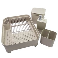 Kit Pia Cozinha Escorredor De Louça E Talheres Lixeira 4,7l KIT49BGF