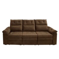 Estofado Solar 3 Lugares Retrátil Reclinável Grand - Chocolate