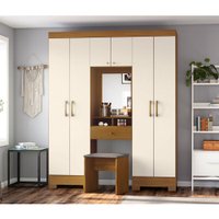Guarda-Roupa / Roupeiro 6 Portas B78-66 Henn - Nature/Off White