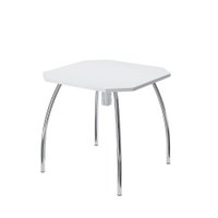 Mesa Carraro 1504 com Pés em Tubo de Aço  - Branco