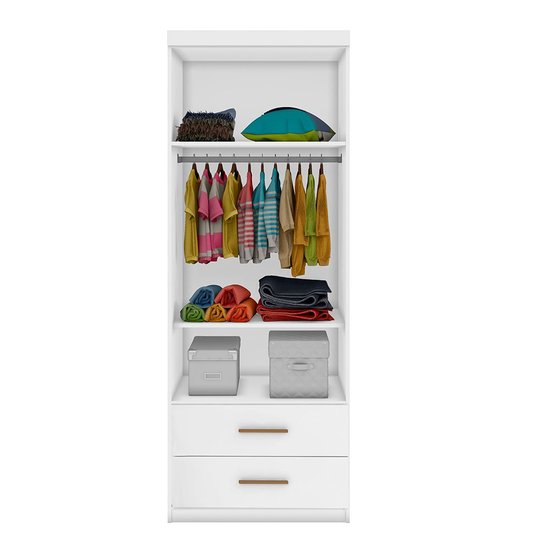 Guarda-Roupa / Roupeiro Infantil Phoenix Chiara 2 Portas 9427 - Branco