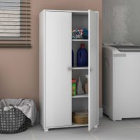 Armário Multiuso 2 Portas 4 Prateleiras BS 103 BRV  - Branco