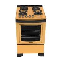 Fogão 4 Bocas DP4VTP Dakolors com Mesa de Vidro e Display Digital Dako - Amarelo