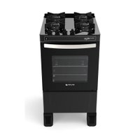 Fogão de Piso Atlas Agile Glass 4 Bocas Acendimento Automático - Preto