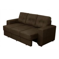 Sofá Louis Gralha Azul 3 Lugares 8288 - Veludo/Marron