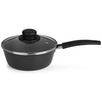Panela de Antiaderente Essencial com Tampa de Vidro Multiflon 18cm 58018 Grafite