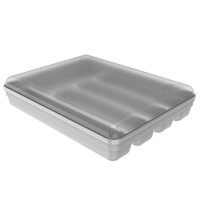 Separador Porta Talheres com Tampa Organizador de Gaveta Multiuso Logic OL605BCF Branco