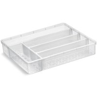 Porta Talheres Organizador Multiuso de Gaveta Separador Divisor Uz UZ366TR Transparente