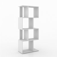 Estante Livreiro Movelbento Design Com 4 Nichos ESM218 - Branco