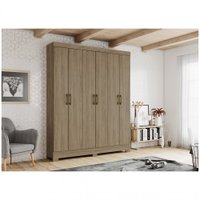 Guarda-Roupa / Roupeiro Henn Briz B54 6 Portas 2 Gavetas Sem Espelho - Rustico