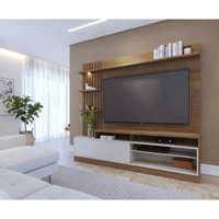 Estante Home Theater Colibri Maceió Com 1 Porta Freijo/Cinza Fosco