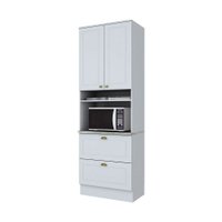 Paneleiro Duplo Americana 220  cm Para 1 Forno Henn - Branco