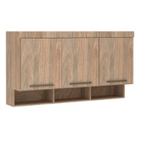 Armário Modulado Ponte Casal 3 Portas com Nicho 145 cm Slim Luciane  - Jequitibá