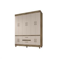 Guarda-Roupa / Roupeiro Casal Vitoria Araplac Com 10 Portas 2 Gavetas E 3 Cabideiros - Demolicao/Baunilha