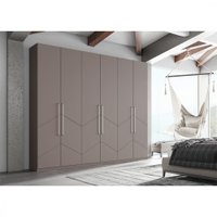 Guarda-Roupa / Roupeiro Henn Denver D281 6 Portas 4 Gavetas - Cappucino