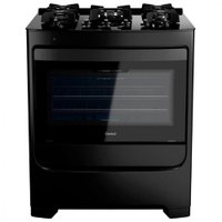 Fogao Consul 5 Bocas CFS5VAE Mesa De Vidro E Grades Individuais - Preto