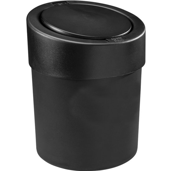 Lixeira Automática 5 Litros Tampa Esconde Sacola Banheiro Preta 109080008 Preto