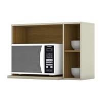 Armário Henn com Nicho para Micro-Ondas Essência 80 cm C557 - Areia/Nature