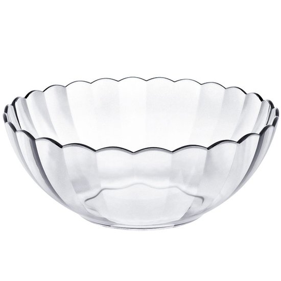 Tigela Saladeira Redonda Grande 3 Litros Tigela Bowl De Vidro Bella Marinex 4031803 Transparente