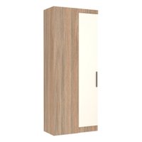 Guarda-Roupa / Roupeiro Modulado Canto Reto 1 Porta 86,50 cm Slim Luciane  - Jequitibá/Areia