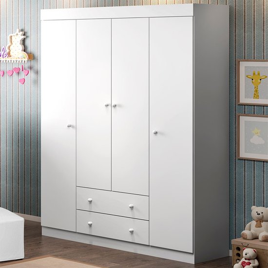 Quarto De Bebê Helena Com Berço Universo 3 Peças Em MDP Phoenix - Branco